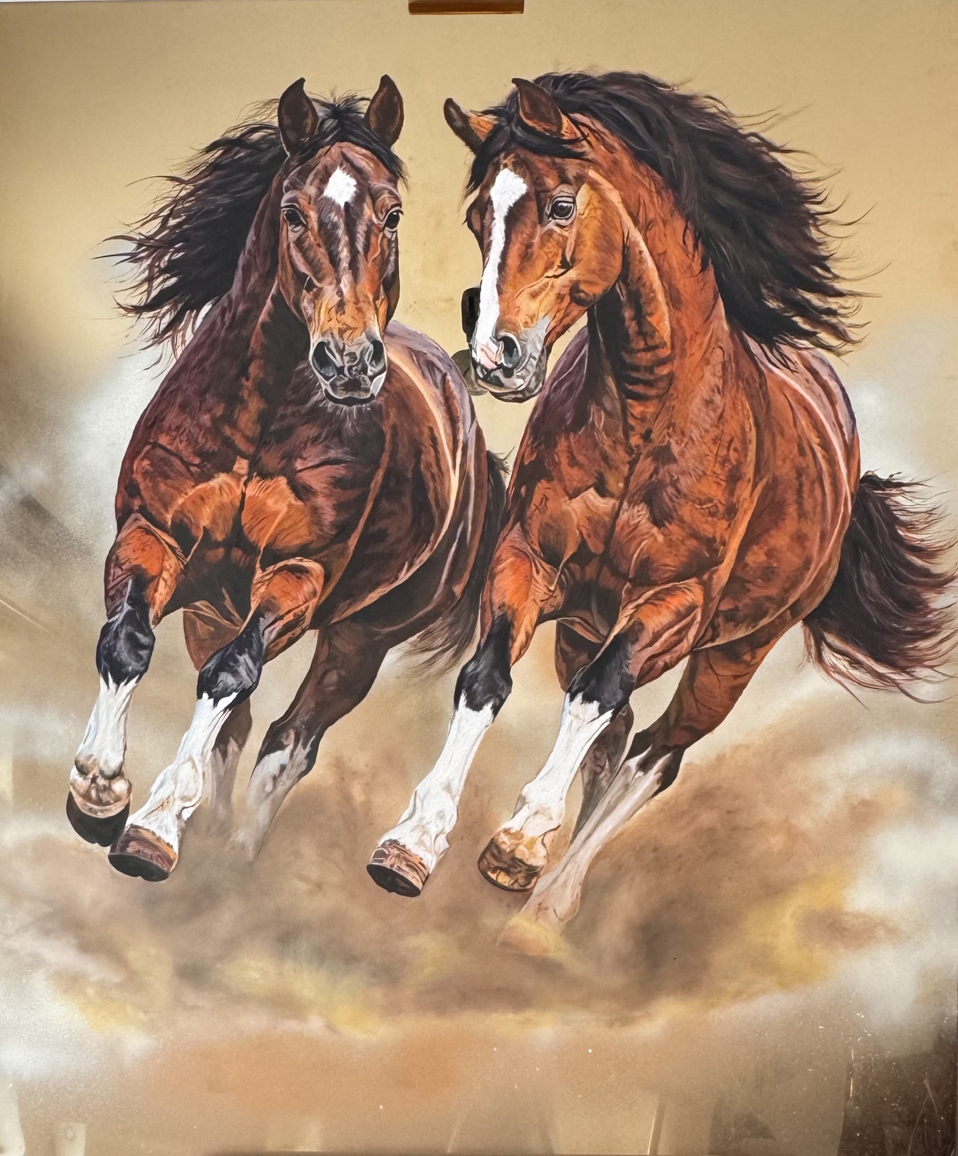 SERİE: “HORSES” NAME OF ART: "GOLDEN WHİRLWİND"